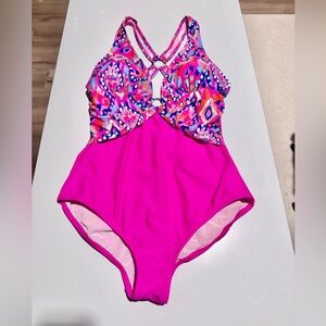 NWT Venus One Piece Monokini V-Neck Plunging Swimsuit Plus Size 18